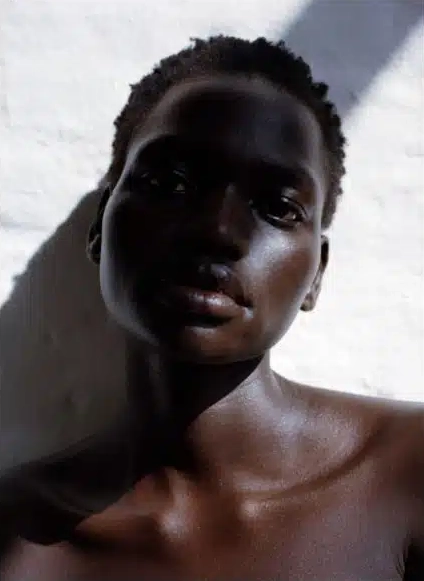Portrait in strong side light, shot at Fuchsbau Studio